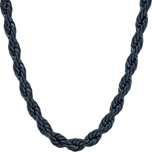 LIFETIME JEWELRY 6mm Rope Chain Necklace for Women and Men 24k Real Gold Plated, 66.04 cm, Gold Plated, No Gemstone