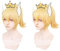 Princess Bowsette Cosplay Wig Golden Super Mario Peach Koopa Bowser Role Playing Adult Synthetic Hair Only Wig