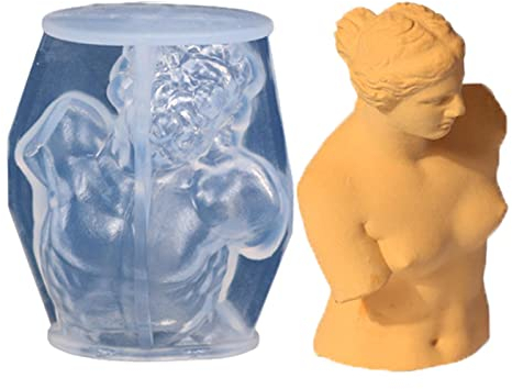 Eastuy Büste Kerzenformen | David Venus Zeus Figur Silikonform, Kerzen/Seife/Harz/Bienenwachsform | Statuenformen für menschliche Körperkunst für Kerzen, Seifenherstellung und Epoxidharzguss