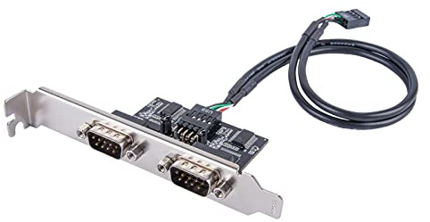 SilverStone Technology ECD01 Internal USB 2.0 to Dual RS232 Serial Port Adapter, SST-ECD01
