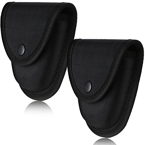 Silkfly 2 Stück Handschellentasche Heavy Duty Handschellen Fall Taktische Nylon Handschellen Halter mit Snap Design für Duty Gürtel Security Guard Weste Strafverfolgung Polizei Sicherheitsbeamte