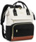 LOVEVOOK Sac a Dos Femme Petit, Sacs à Main Portés Dos Femme Leger, Mini Sac a Dos Voyage Backpack pour Loisir Quotidien École Cllège, Noir Beige Marron