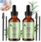 Xumann 2pc Organic Rosemary Essential Oil for Hair Growth, Rose Rosmarin Oil Hair Growth, Rosemary Mint Scalp & Hair Strengthening Oil with Applicator