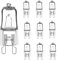 JQslight Lot de 9 Ampoule de Four G9 40W Dimmable, G9 Halogen Oven/Four, Résistant jusqu'à 300 Degrés, 450lumens, AC 220V, Transparent, pour Four, Micro-ondes, Lampe à Cire