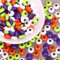 Essbare Süßigkeiten Kuchen Dekoration 78G 1cm Mehrfarbig Augen Geburtstag Halloween Thanksgiving Weihnachtsfeier Team Abendessen Kuchen Papier Tasse Kuchen Dessert Keks Zucker Streuen