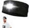 Stirnband Damen Sport mit Licht,LED Beleuchtetes Stirnband,LED Stirnband mit Licht,Wiederaufladbare USB Lauf Stirnbänder,LED Stricken Headband mit 3-stufiger Helligkeit für Radfahren,Camping,Wandern