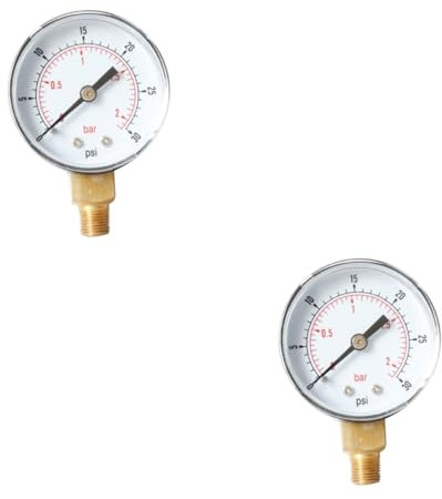 PACKOVE 2St Trompete Leier Manometer Manometer NPT-Manometer Druckanzeige Luft Barometer y50