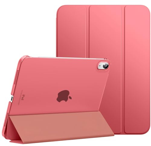 MoKo Hülle für iPad (A16) 11. Generation 11 Zoll 2025, iPad 10. Generation 10,9 Zoll 2022, Schlanke Stand Schutzhülle mit Hart PC Transparent Rückseite, Null