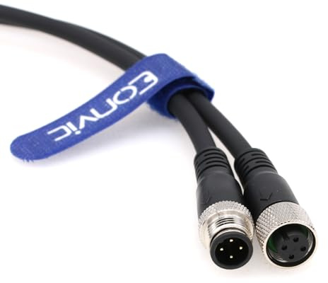 EONVIC Industrial M12 4 Pin Male to Female Sensor Cable M12 A Code Straight Aviation Connector Molding Electrical Cable Profibus Cable