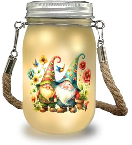 speecheese Gartenzwerg Solarlicht Bezaubernder Zwerg mit Blüten für Garten Buntes Blumen- Gemüsebeet Accessoire Für Rasen Gartenhaus