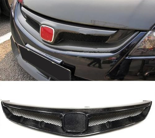 RuiHao Coche Rejillas Frontales De Radiador para Hon-da Civic 2006-2008,Coche Parrilla Central del Parachoques Malla Radiador Modificación Accesorios