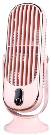 Jeffergarden Mini Tower Fan USB Portable 5 Speed Quiet Brushless Motor for Office Home Car Desk Pink