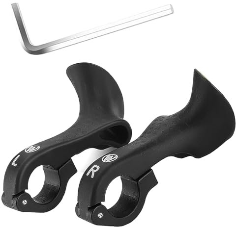 NIYATA 2 Pezzi Impugnature per Manubrio Bici,Impugnature MTB,Manopole Bicicletta Ergonomiche,per Una Confortevole Esperienza di Guida Leggera (Nero)