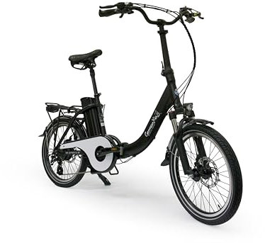 GermanXia E-Faltrad Touring CH 7G E-Klapprad, 7-Gang Kettenschaltung, 50 Nm Hecknabenmotor, Drehmomentsensor, 15,6 Ah Akku, bis zu 150 km, Schwarz, 20 Zoll Elektro klapprad