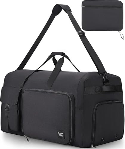 YOUNGOA Faltbare Reisetasche, 80L Große Faltbar Reise Tasche für Herren & Damen, Groß Leichte wasserdichte Sporttasche mit Schuhfach