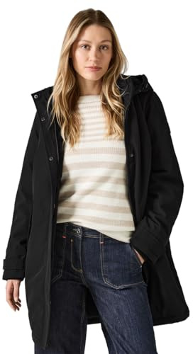 Cecil B101037 Parka avec Capuche Amovible, Noir, XL Femmes