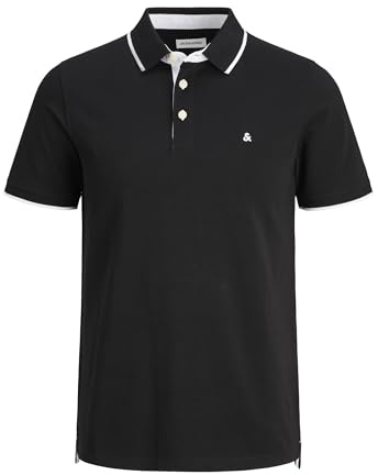 JACK & JONES Jjepaulos Polo SS Noos, Noir 4, L Hommes
