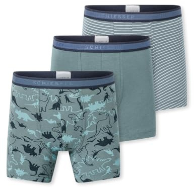 Schiesser Jungen 3 PACK Unterwäsche Boxershorts - 95/5 Organic Bio Baumwolle - Größe 92 bis 142