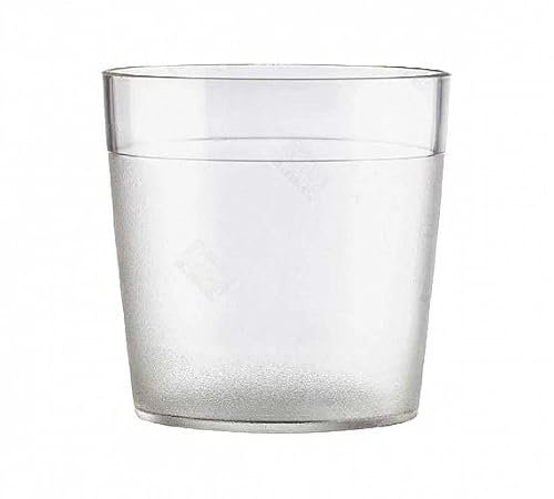 Villaclinic. Vaso policarbonato 170cc 12 unidades, irrompible, reutilizable, transparente, apto para lavavajillas y microondas, apilable
