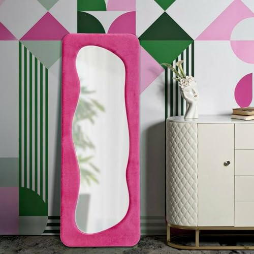 Dmora Spiegel Parnaiba 40x160h cm Rosa, Strukturstoff
