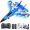 4DRC G6 RC Plane with 2 Take-off Modes, 2 Batteries and Light, 2.4GHz 4 Channel Foam Remote Control Airplane Planes RTF Glider Fighter Jet Toys Gift for Kids 8-12 Beginners Boys Adults