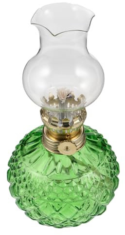 EXQUIMEUBLE Lampe à Huile Vintage Verre Avec Flamme Réglable Éclairage Urgence Et Décoration Pour Salon Et Chambre Pour Créer Une Ambiance Chaleureuse