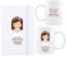 ELISA BOTELLA Set Personalizado de Primera Comunión, Libreta A5 y Taza 350ml con Ilustración, Personalizada con Nombre y Fecha