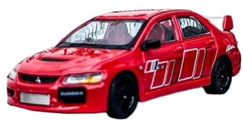 Modellauto Im Maßstab Für Mitsubishi Lancer EVO 9 1:64 Legierung Fahrzeugmodell 7 Neunte Generation Evolution Souvenir Statisches Ornament Für Die Sammlung(Red)