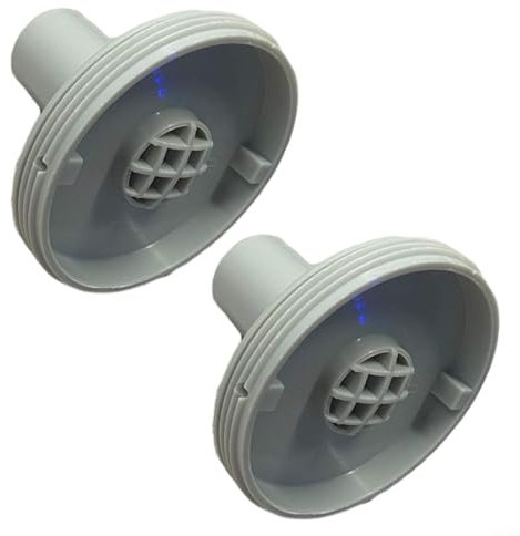 Puupaa Lot de 2 adaptateurs de filtre de piscine de rechange pour Intex, 3,8 cm pour filtration de piscine hors sol (2-gris)