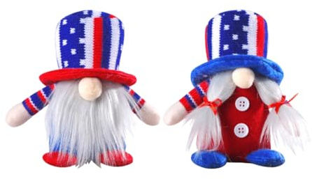 Bosiyrggrl Fourth of July Gnomes Decor - Red White and Blue Patriotic Decor Gift - Independence Day Centerpieces for Tables Decor