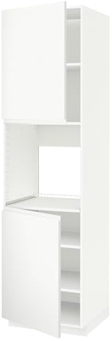 ProTuning METOD High cab f oven w 2 doors/shelves, white/Voxtorp matt white, 60x60x220 cm