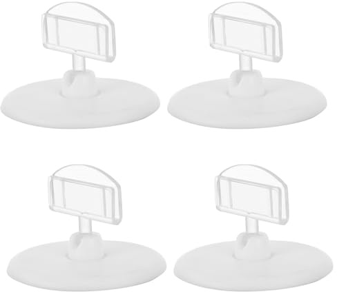 JECOMPRIS Lot de 10 Pinces à Étiquettes de Prix Rondes en Plastique, Support de Bureau Mini, Porte-affiche Publicitaire pour Supermarché et Commerce, Clips Rotatifs pour Affichage