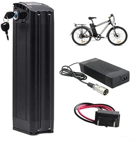 HJGHY 36v,10.4Ah, Batterie Lithium Rechargeable 36 V/48 V pour vélo électrique, 13 Ah, 15 Ah, 18 Ah, 20 Ah, avec Chargeur et poignée pour Moteurs de vélos électriques de 250 W à 1000 W.