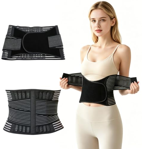 Faja Postparto Recuperación Abdominal, Banda Ajustable para Parto Natural y Cesárea, Ligera & Transpirable, Fácil de Poner y Quitar, para el Posparto, Uso Diario y Deporte