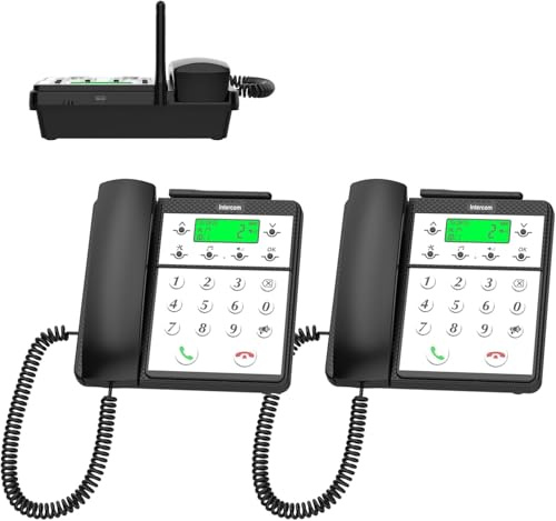 Vexorium Interphone sans Fil Longue portée 1000 m Duplex intégral | Sans Internet ni carte SIM, Écran LED, mains libres, jusqu’à 999 unités, Intercom maison pour bureau, usine et hôtel