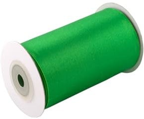 Satinband 100mm x 10m Rolle - FARBAUSWAHL in 3/6/12/18/25/38/50/75/100mm - farbecht & waschbar - Schleifenband für Ostern - Geschenkband zum Verpacken Dekorieren Basteln - Grün 580