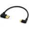 CentBest USB 3.0 90 º vers câble mâle de type C coudé vers la gauche/droite Cordon d'extension USB C plaqué or transfert de données câble de synchronisation(90°Type C-USB 3.0 A Left)