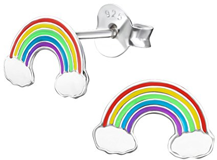 FIVE-D Kinderohrringe Regenbogen 925 Sterling Silber im Schmucketui