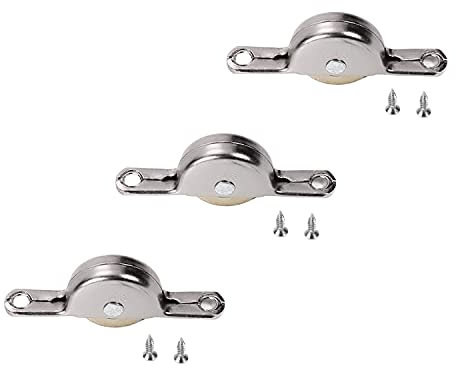 MroMax Möbel-Kleiderschrank, Schiebetür, Rollen, silberfarben, 5 Stück