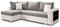 Ecksofa Lord mit Regal und Schlaffunktion - Sofa mit Bettkasten, Schlafsofa, Polsterecke, Couch L-Form, Couchgarnitur, Sofagarnitur (Weiß + Grau (Dolaro 511 + Berlin 01), Ecksofa Links)