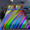 Loussiesd Mädchenbettwäsche 135x200 cm Bettwäsche Set Regenbogen Marmor Bunt Multicolor 2 Teilig Bettbezug Set für Kinder Weich Atmungsaktiv Microfaser Betten Set inkl.1 Kissenbezüge 80x80 cm