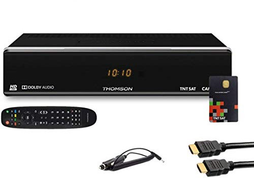 Thomson Récepteur TV Satellite HD + Carte TNTSAT V6 + Câble HDMI + Câble 12V