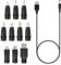 aceyoon 3A Cable USB vers DC 1m avec 10 Embouts DC Adapter pour Chargeur Secteur 5.5 x 2.1mm DC Barrel Jack Universel Convertisseur de Prise Alimentation pour Ordinateur Portable, Routeur etc