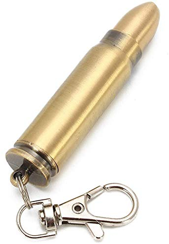 AMAZOM Partido permanente Flint Fire Starter, con Wicks Creative Metal Llavero impermeable de emergencia supervivencia Camping llavero encendedor (sin aceite)