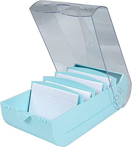 Exacompta 5346323D Lernkartei Bunnybox Pastellgrün DIN A7 quer inklusive 100 Karteikarten. Originelle Karteikartenbox zum einfachen Vokabeln lernen dank 5-Fächer-Lernsystem für 600 Karteikarten