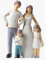 Family of 4 Decor Figurines - Resin Sculpture, Memorial Gift, Suitable for Home Decor