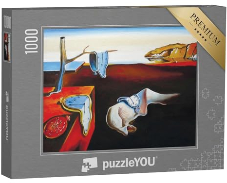 puzzleYOU: Puzzle 1000 Teile „Kopie eines Ölgemäldes von Salvador Dalí: fließende Uhren“ – aus der Puzzle-Kollektion Künstler