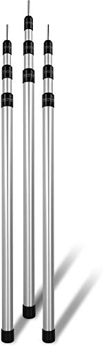 normani Outdoor Sports Aluminum Teleskop Zeltstange Aufstell-Stange Sützstange Verstellbar von 76-180 cm, 94-240 cm oder 116-300 cm Farbe 3Stück Größe 94-240 cm
