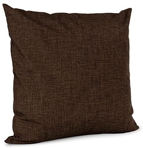ANRO Kissenbezug Kissenhülle Kissen Sofakissen Zierkissen Deko Kissenbezüge Leinenoptik Dunkelbraun 50x50cm mit Füllung