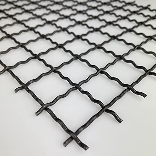 Stahl blank Wellengitter 30 x 30 mm Maschenweite Stahl 3 mm Drahtstärke Gitter Drahtgitter Wellgitter Zuschnitt nach Maß (500 mm, 500 mm)